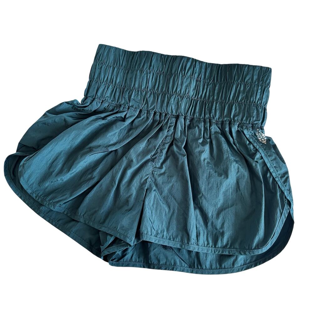 Free People Movement The Way Home Shorts Women’s Small Teal Green Lined Running